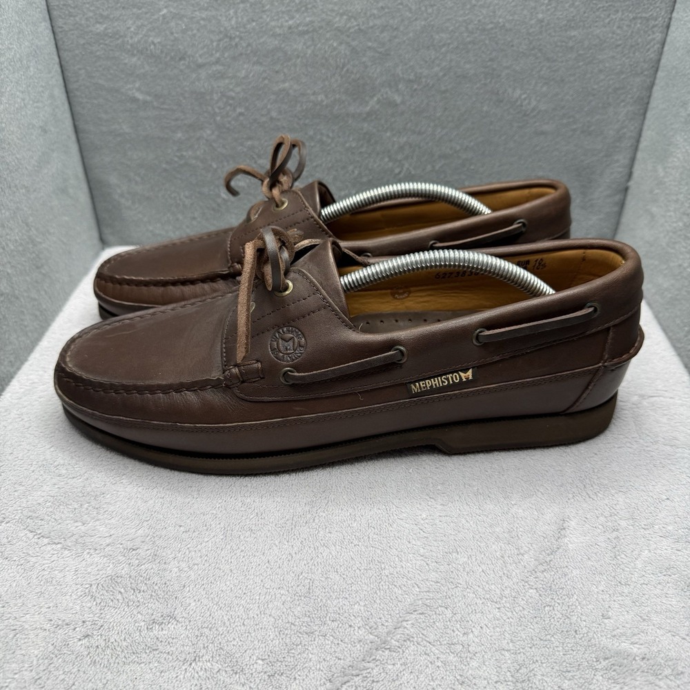 Mephisto Spinnaker Men's 10.5 M EU 43 Brown Leather Boat Shoes Deck Loafers